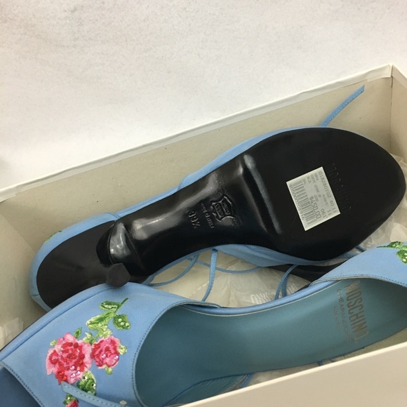 Moschino blue heels sandals size 9.5 - Picture 8 of 8